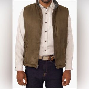 Rainforest Faux Shearling Lined Faux Suede Vest